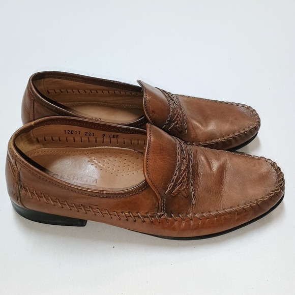 Florsheim Cognac Brown Slip On Leather Loafer Braided Men\'s 9 Wide main image 6